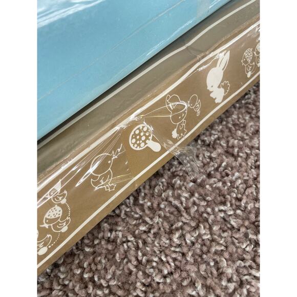 New old Stock Beacon Baby Blanket Cream Puff Downy Dream Brown Bears Satin Trim - Picture 11 of 15